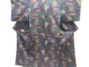 色紙散らし模様織り出し十日町紬着物